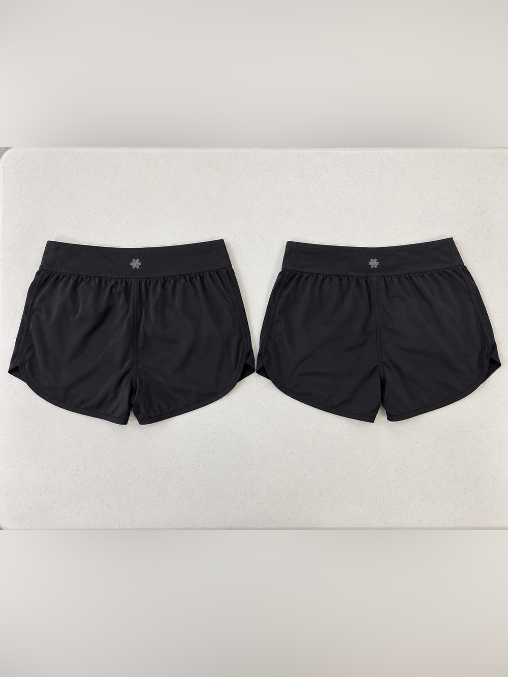 2 pairs of tek gear Black Women’s Running Shorts with Wide Waistband
